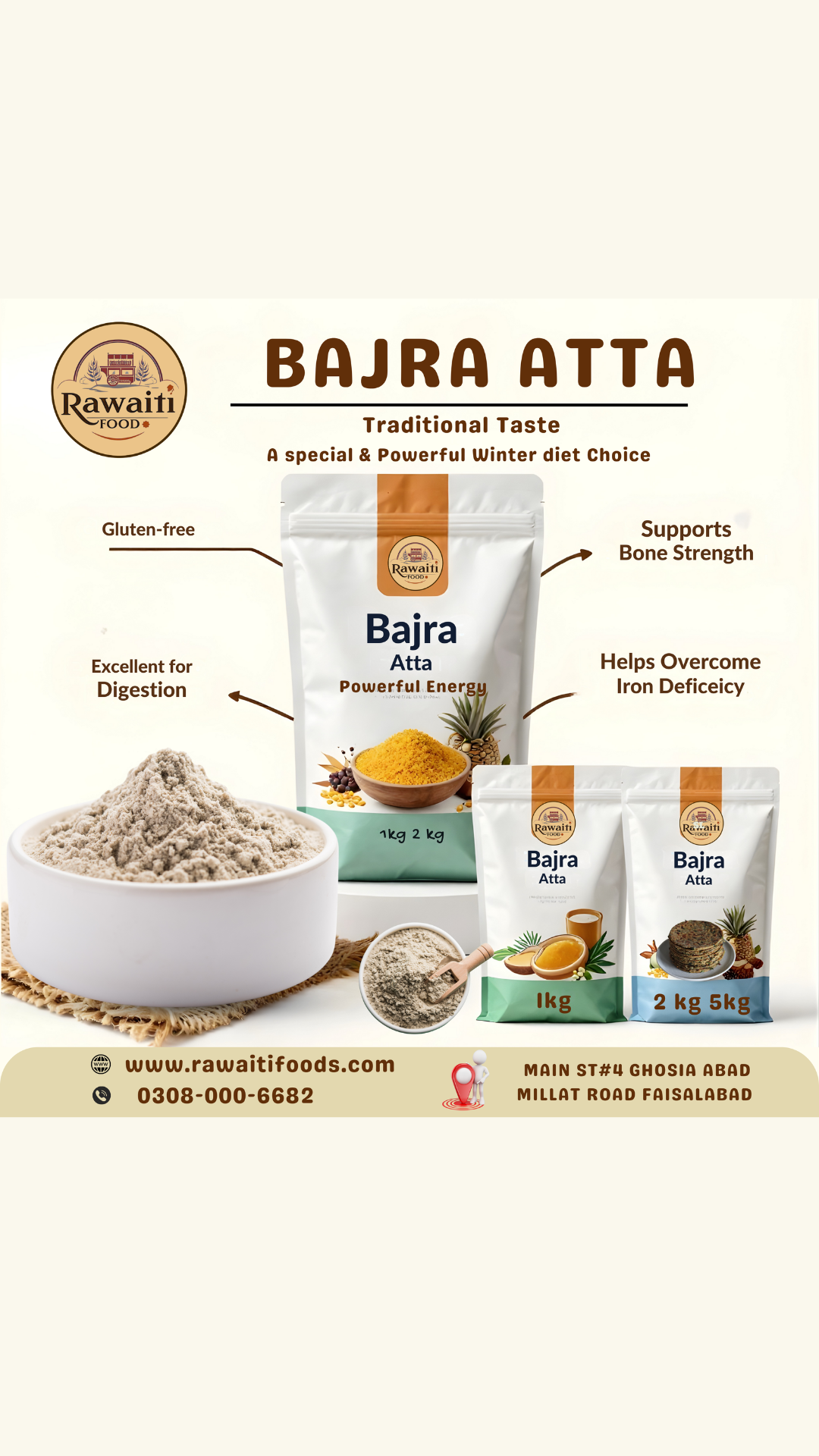 Bajra Atta(0.5 kg)